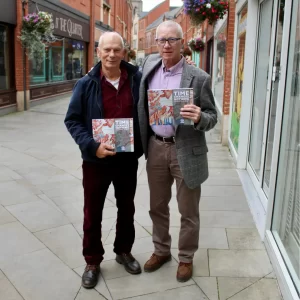 Pictured Left to Right, Dr Frederick Smith, Geologist and Time Changes Nothing co-author & Derek Slater, the Time Changes Nothing artist