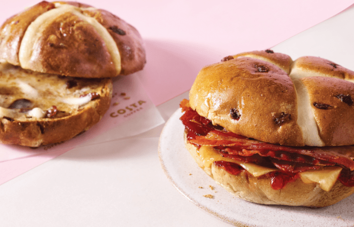 Bacon, Mature Cheddar and Chilli Jam Hot Cross Bun